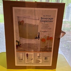 Beverage Dispenser - NEW - Creative Ware Acrylic Beverage Dispenser